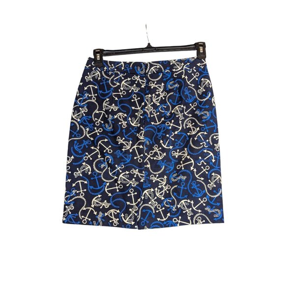Banana Republic Womens Nautical Anchor Print Skirt - Size 4 - Picture 5 of 7